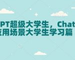 ChatGPT超级大学生，ChatGPT 应用场景大学生学习篇