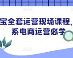 淘宝全套运营现场课程，淘系电商运营必学