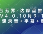 万相台无界-达摩盘推广特训营V4.0.10月9-11号线下课录音+字幕+资料