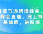 12月亚马逊跨境峰会， 亚马逊峰会直播，线上特训营基础版，进阶版